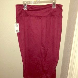 Wine pencil skirt
